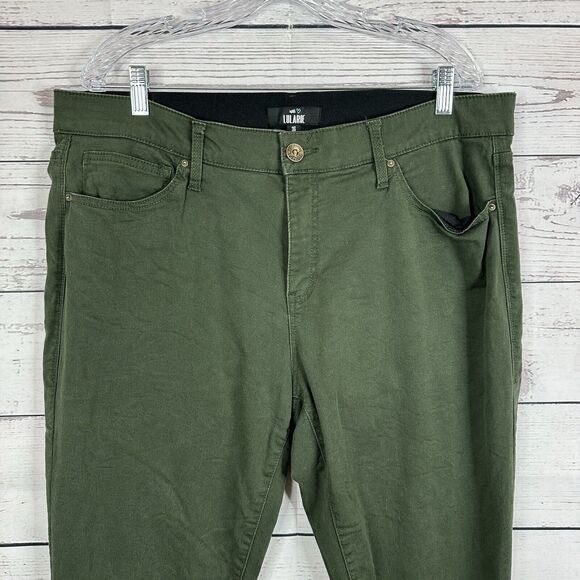 Lularoe Jeans Womens 36 Green Twill Skinny Stretch High Rise Comfort Office - Picture 2 of 13